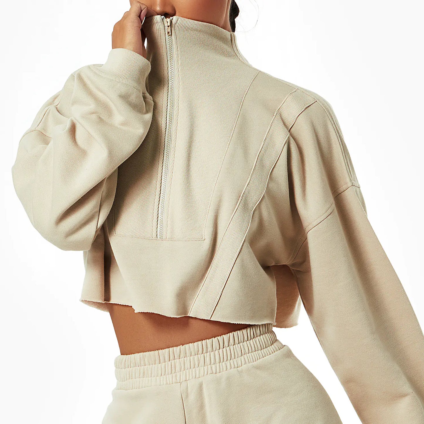 Stylish Long Sleeve Zip-Up Sports Hoodie for Gym