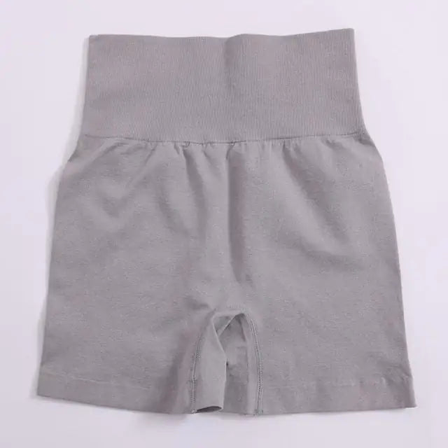 Solid High Waist Yoga Shorts for Women Gym Fitness