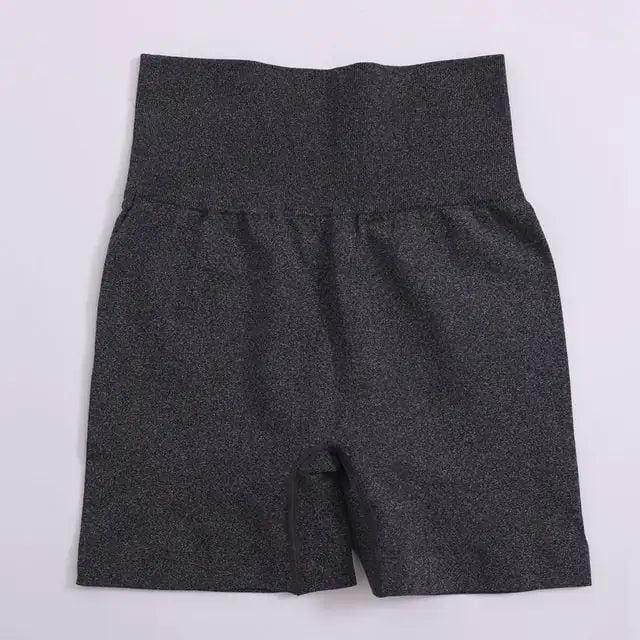 Solid High Waist Yoga Shorts for Women Gym Fitness