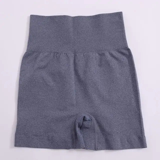 Solid High Waist Yoga Shorts for Women Gym Fitness