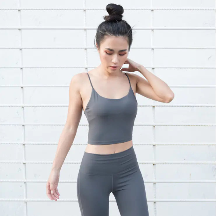 Backless Gym Tank Top with Straps