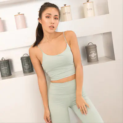 Backless Gym Tank Top with Straps