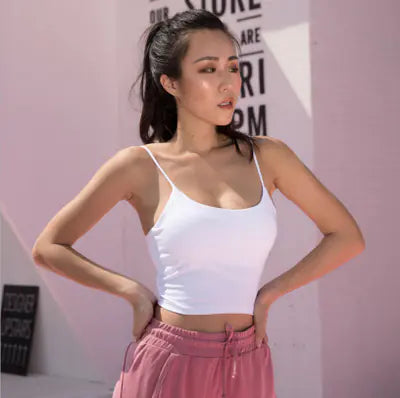 Backless Gym Tank Top with Straps